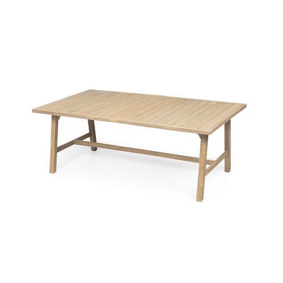 Záhradný set Castello, rozkladací stôl 200-295 cm + 6 stoličiek s výpletom, akáciové drevo FSC