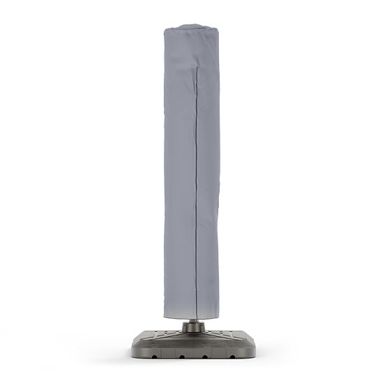 Záhradný slnečník na výložníku Shade Deluxe 4x3 m s obalom a solárnym LED osvetlením, otočný