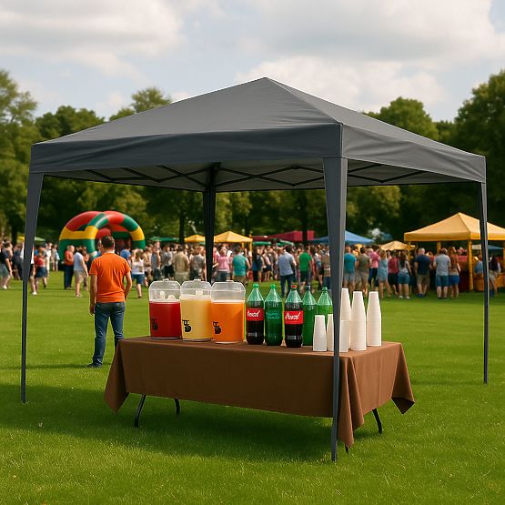 Záhradný stan pavilón 3x3 m automaticky rozkladací strešný kryt do záhrady na terasu MultiGarden