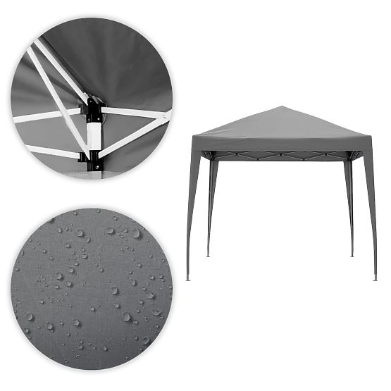 Záhradný stan pavilón 3x3 m automaticky rozkladací strešný kryt do záhrady na terasu MultiGarden