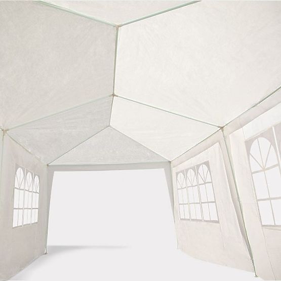 Záhradný stanový pavilón 3x6 m 6 stien biely MultiGarden