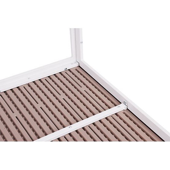 Záhradný stôl pre 6 osôb 156x78 cm polywood nábytok na terasu béžový biely MultiGarden