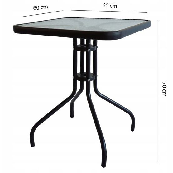 Záhradný stolík 60cm na záhradu terasu balkón ModernHome