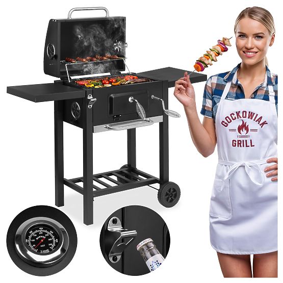 Záhradný uhlíkový gril CARBON čierny