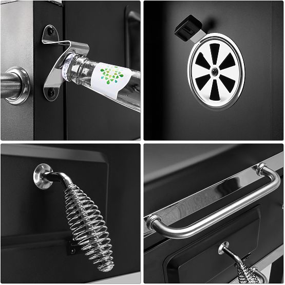 Záhradný uhlíkový gril s poklopom MEJOR