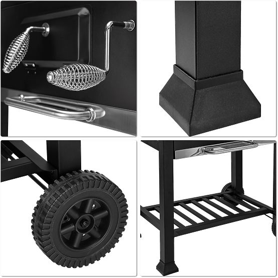 Záhradný uhlíkový gril s poklopom MEJOR