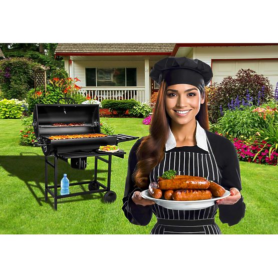 Záhradný uhlový gril 2 rošty popolník BAREL