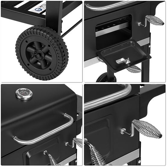 Záhradný uhlový gril s liatinovým roštom FERRO