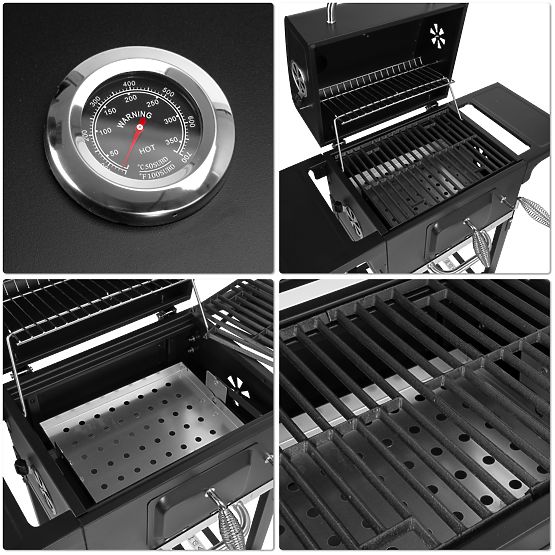 Záhradný uhlový gril s liatinovým roštom FERRO