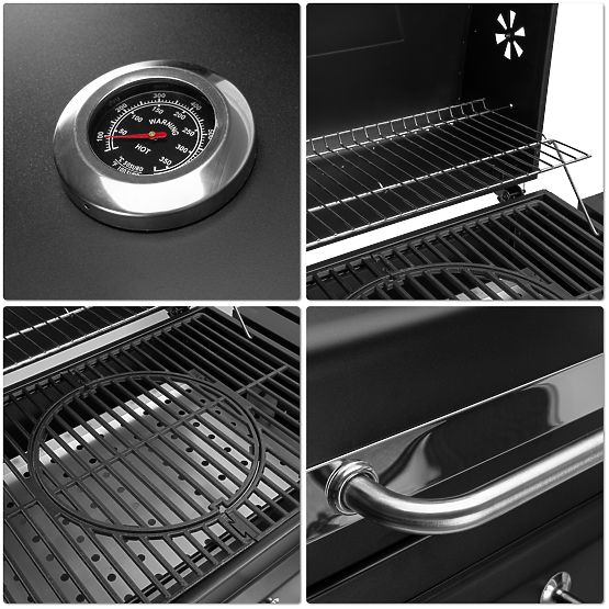 Záhradný uhlový gril VULCAN s liatinovým roštom