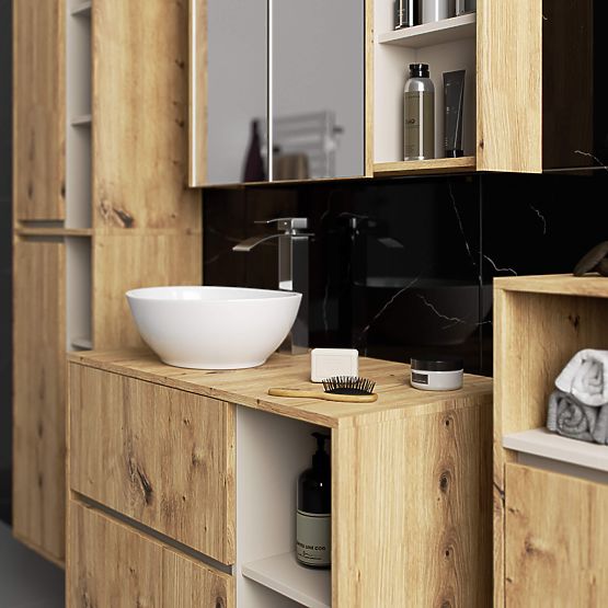 ZÁVESNÁ KÚPEĽŇOVÁ SKRINKA VAMI W35 1D 1W DUB ARTISAN / KAŠMÍR