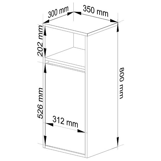 ZÁVESNÁ KÚPEĽŇOVÁ SKRINKA VAMI W35 1D 1W DUB CRAFT / ČIERNA