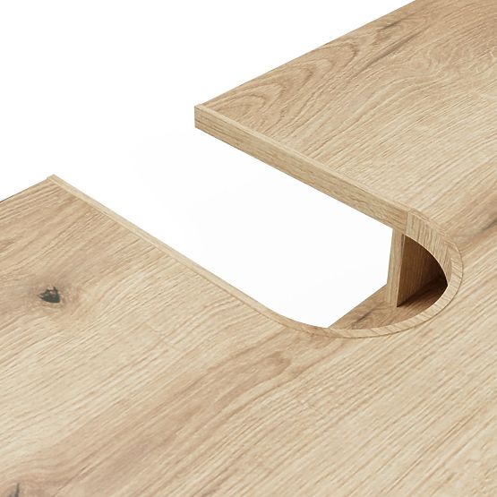 ZÁVESNÁ SKRINKA POD UMÝVADLO TIGO 1D2S DUB EVOKE 140 CM 2 ZÁSUVKY RÝHOVANÝ PREDNÝ PANEL ZÁVESNÁ