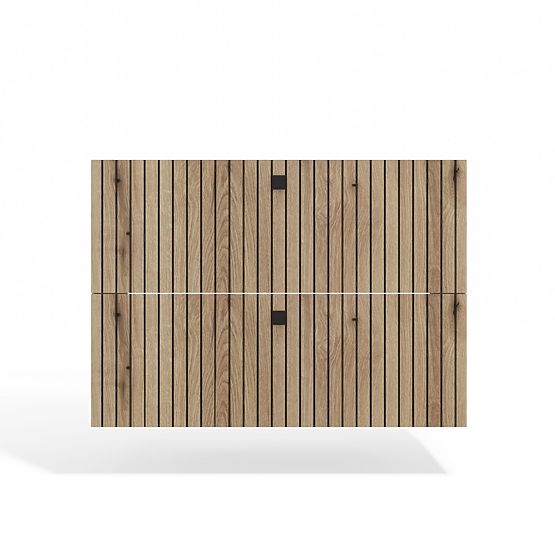 ZÁVESNÁ SKRINKA POD UMÝVADLO TIGO 80 2S DUB EVOKE 2 ZÁSUVKY DRÁŽKOVANÝ ČELNÝ PANEL