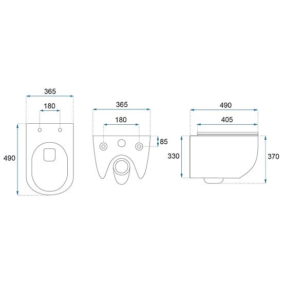 Závesná WC misa Rea Carlo Mini Tornado NF