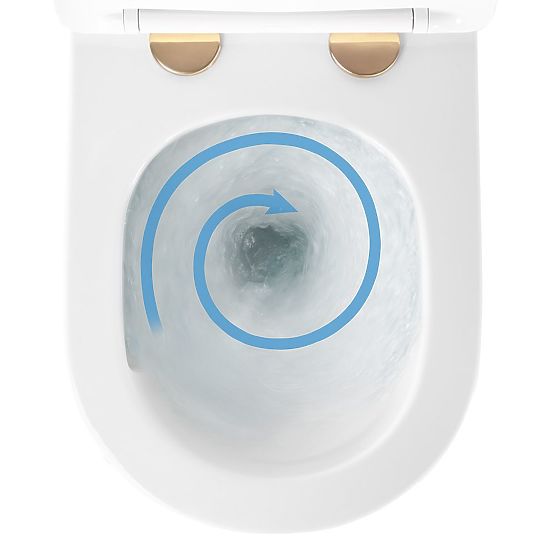 Závesná WC misa Rea Carlo Mini Tornado NFQ Zlatá Biela