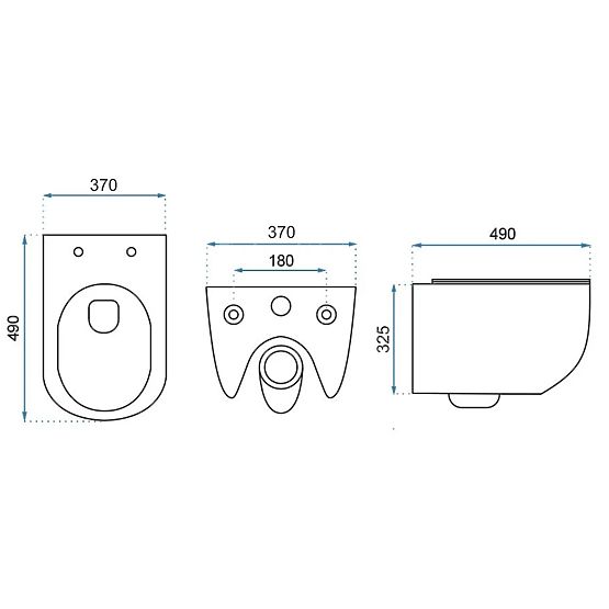 Závesná WC misa Rea Carter N2 Rimless
