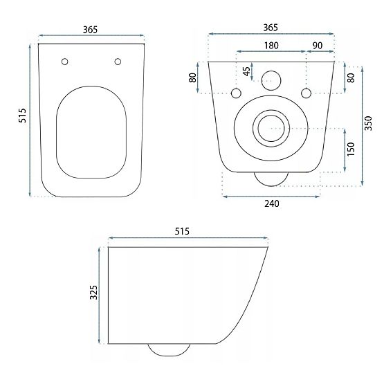 Závesná WC misa Rea Dexter Tornado