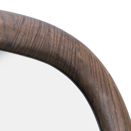 Závesné zrkadlo Aqila, tmavý orech