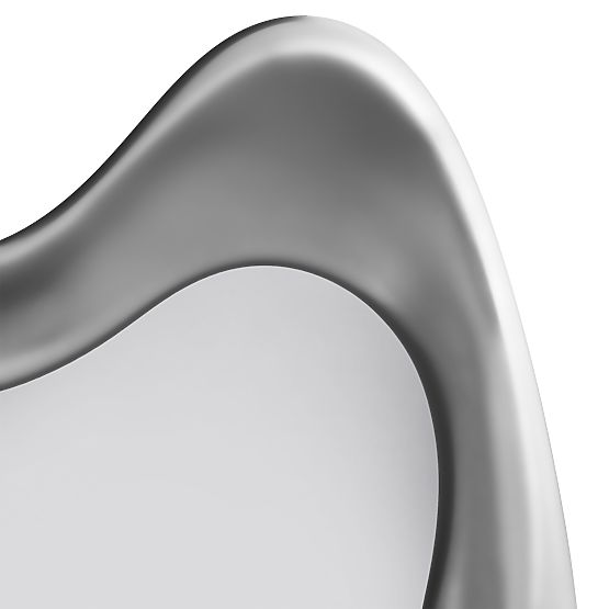 Závesné zrkadlo Leonardo, 60x90 cm, nepravidelný tvar, strieborné