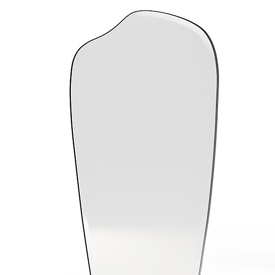 Závesné zrkadlo v čiernom ráme Frivatti, 60x140 cm, nepravidelný tvar