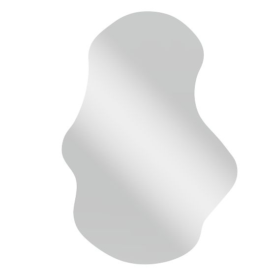 Závesné zrkadlo v čiernom ráme Zoe, 80x55 cm, nepravidelný tvar