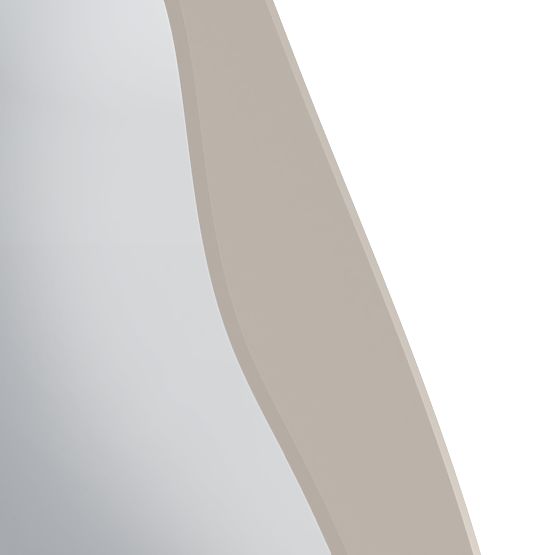 Závesné zrkadlo v drevenom ráme Mara, 180x80 cm, nepravidelný tvar, krémové