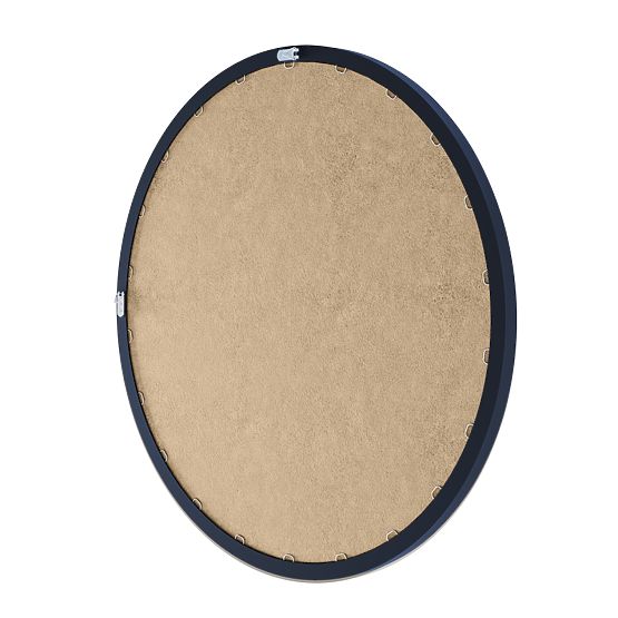 Závesné zrkadlo v drevenom ráme Sesto 60 cm, okrúhle, čierne