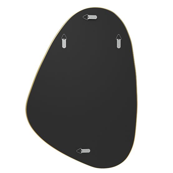 Závesné zrkadlo v zlatom ráme Libia, 76x51 cm, nepravidelný tvar