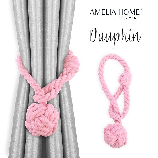 Závesy - doplnky DAUPHIN farba púdrová ružová ameliahome