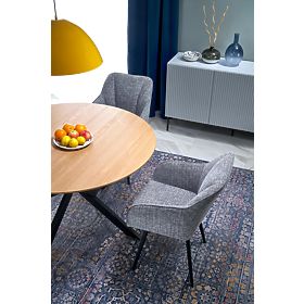 ACORD rozkladací stôl, prírodný / čierny (2p=1ks), Halmar