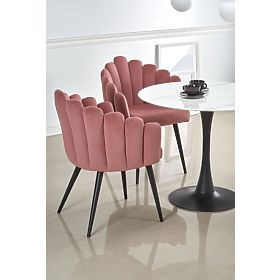 AMBROSIO okrúhly stôl, doska - sklo, noha - čierna (2p=1ks), Halmar