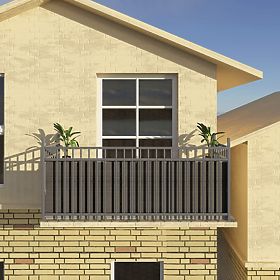 Balkónová ochranná rohož sivá 1x5 m
