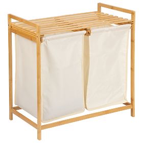 Bambusový kôš na bielizeň alebo hračky HANOI 2 priehradky