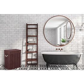 Bambusový kôš na bielizeň s vekom 100L wenge