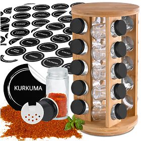 Bambusový otočný stojan na korenie ROTOR