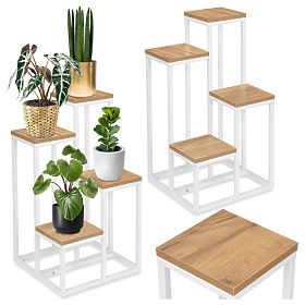 Biely stojan na kvety Mogren Craft