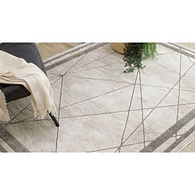 BLISS Z201Z128 koberec krémová / béžová - Rám, geometrický, moderný, štrukturálny, F.H.Kabis