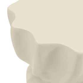 Bočný stolík Bloom 35 cm, béžový, lesklý