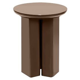 Bočný stolík Brie 40 cm, svetlohnedý, mocha, lesklý