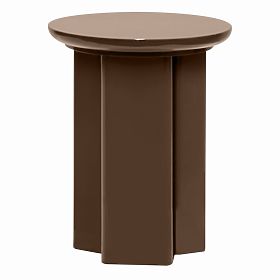 Bočný stolík Brie 40 cm, svetlohnedý, mocha, lesklý