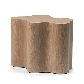 Bočný stolík Cosmo 66 cm, orech, oblé tvary