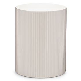 Bočný stolík Ermanno, 35 cm, šedobéžový, ryhovaný, lectus