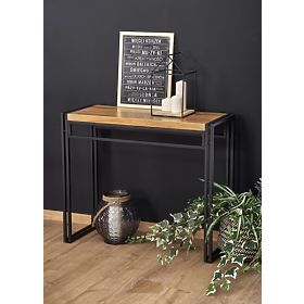 BOLIVAR KN1 konzola dub zlatý / čierny (1p=1ks)