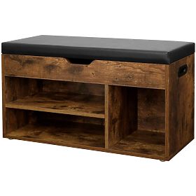 Botník s lavicou LOFT drevený, MULTISTORE