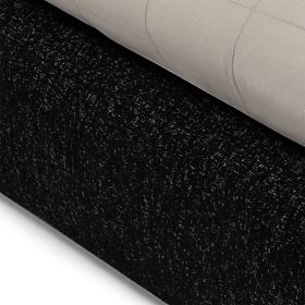 Čalúnená posteľ Fencee 160x200 cm, s roštom, zaoblená, čierna, lectus