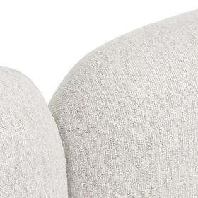 Čalúnená posteľ Fencee 160x200 cm, s roštom, zaoblená, svetlo béžová, lectus