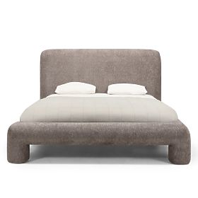 Čalúnená posteľ Rolly 160x200 cm, s roštom, zaoblená, hnedá, lectus