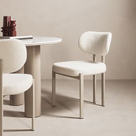 Čalúnená stolička Flare, krémová/béžová