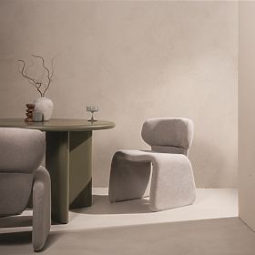 Čalúnená stolička Nabila, sivá, boucle